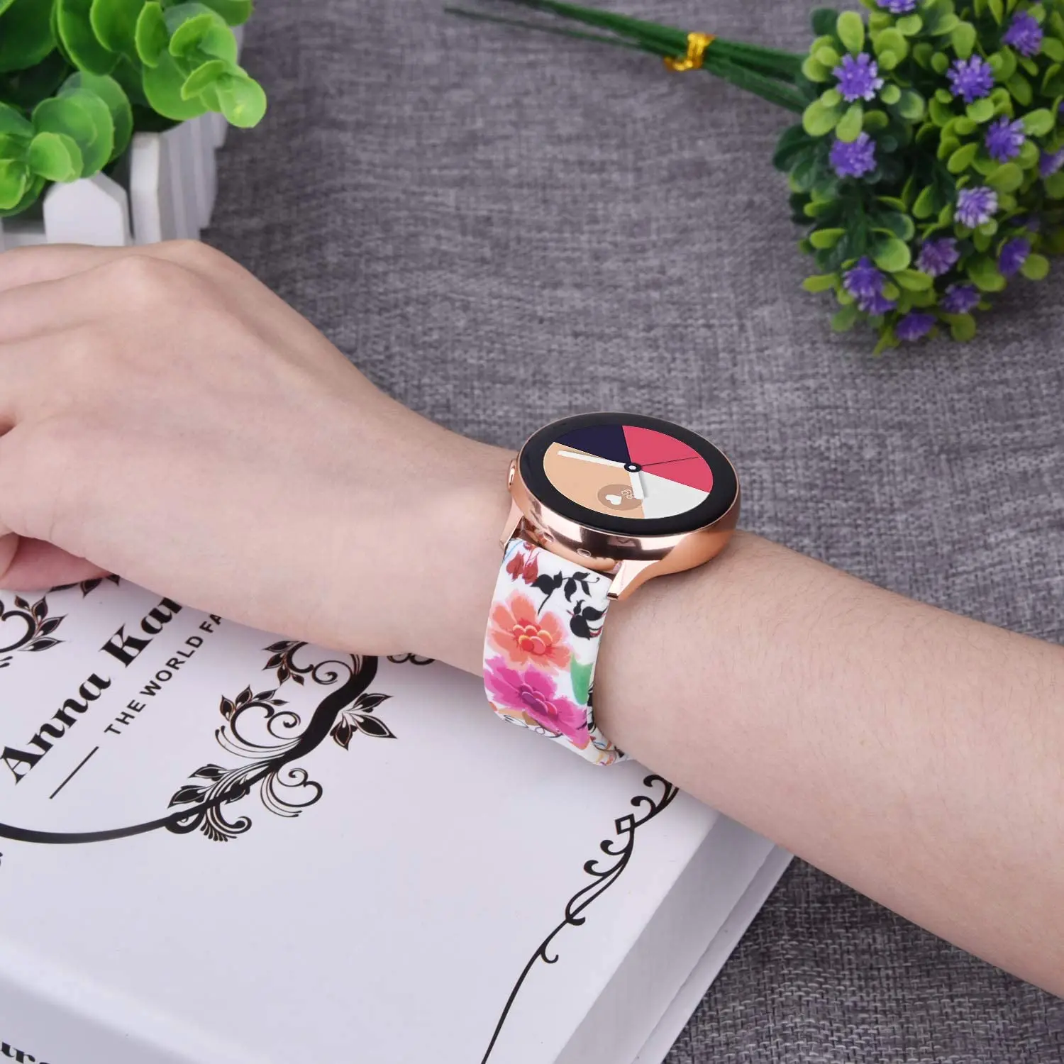 22mm/20mm Printed Band for Samsung Galaxy Watch 6/4/Classic/5 Gear S3 Sport Silicone Women Bracelet huawei watch gt 4 2 3 pro