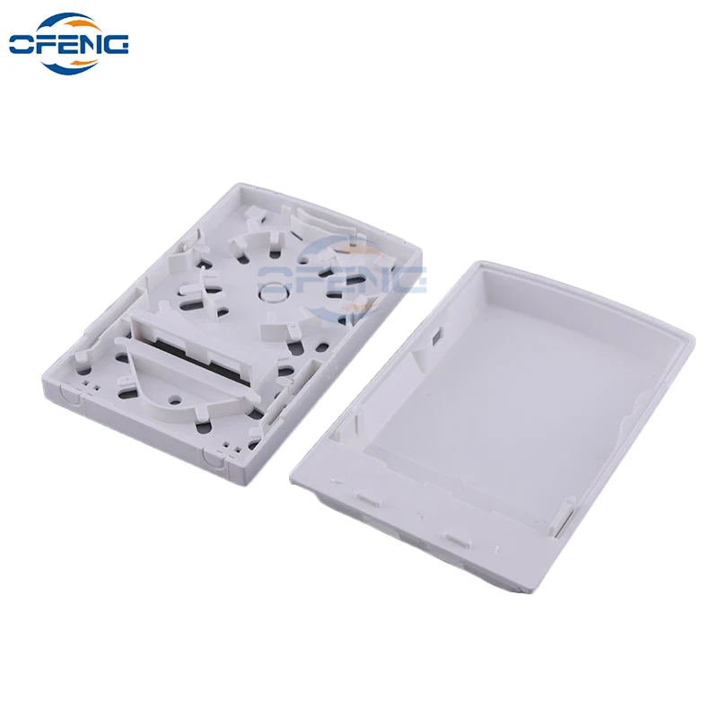 2 ports FTTH desk Fiber Optic Protection box push type Junction box panel Wall Mount Terminal panel panel PP material customized