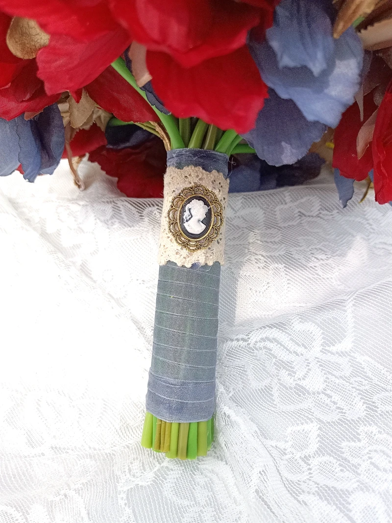 Ramo De flores De peonía Azul Marino/burdeos, flor De matrimonio elegante, flor Bleu, lirio dorado, Ramos Para Novias, nueva foto Real 2021