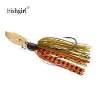 Fishgirl Wobbler JACKY HAMMAR Chatter bait Elite Lures 3/8oz 1/2oz Bladed Skirted Swim Jigs Bass Baits High Quality Fishing Lure