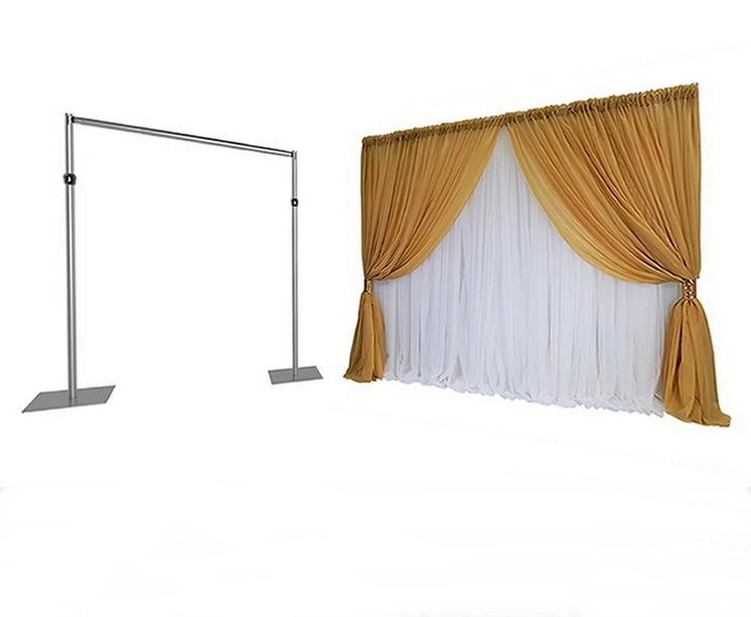 

S Pipe and Drape Extendable Backdrop Frame Kit Backdrop Stand Frame Kit Crossbar for Wedding Engagement Birthday Party