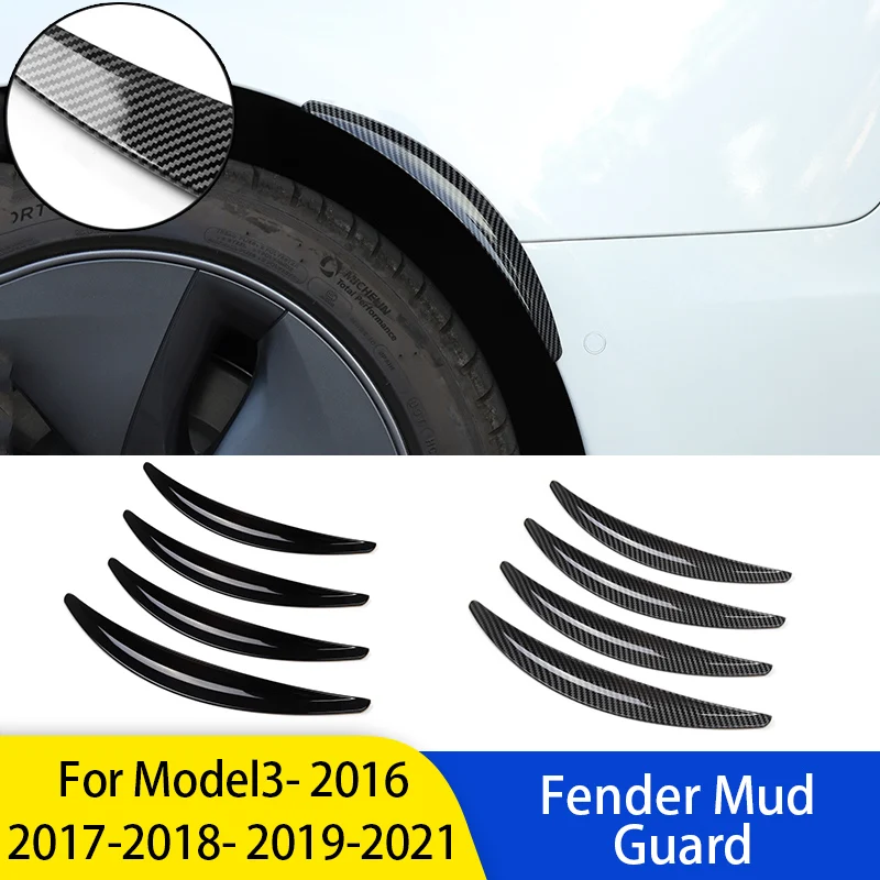 Fender Mud Guard Car Wheel Mudguard Fender Protector For Tesla Model 3 Wheel-Arch Trim Arch Extenders Decorative Proofscratch