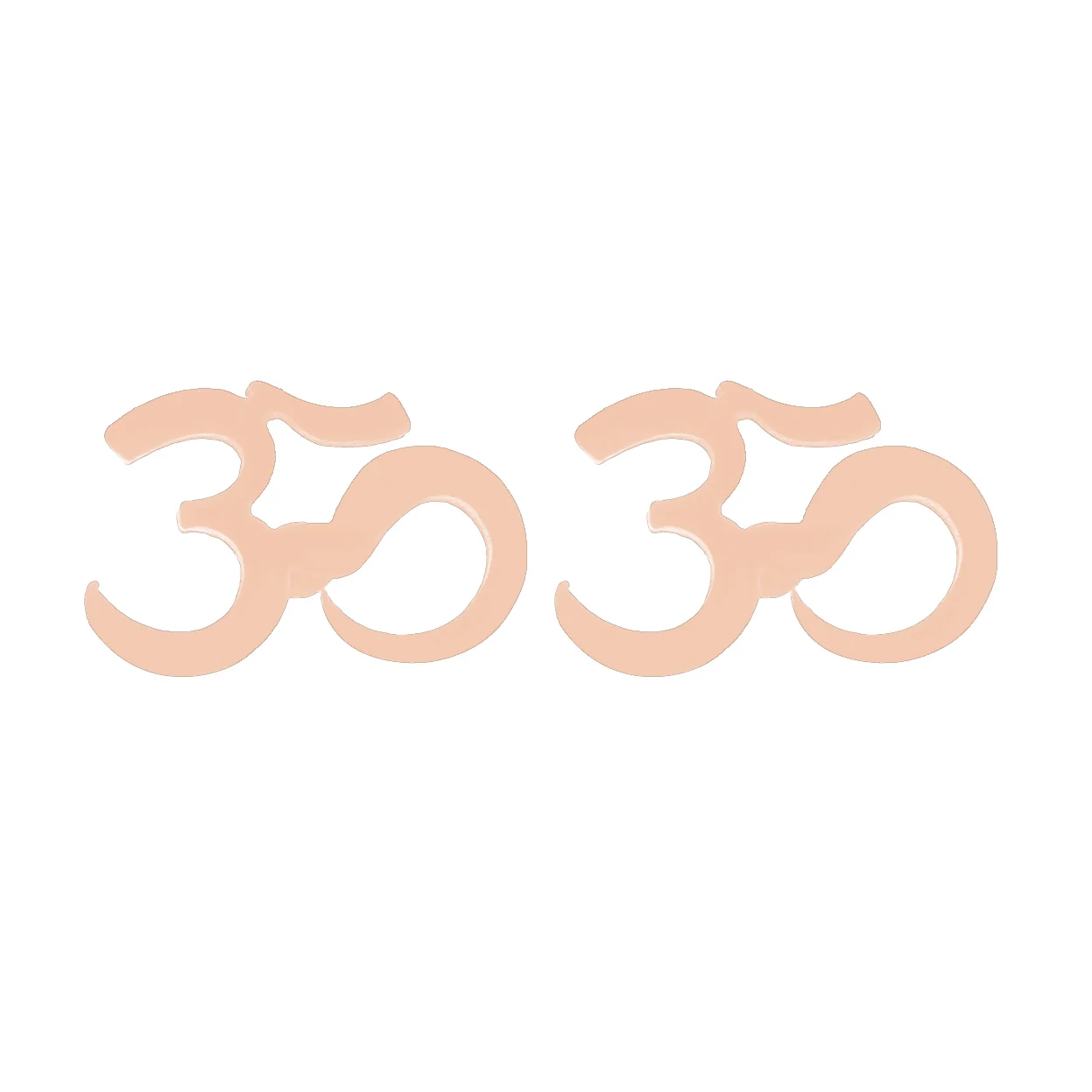Tiny Stainless Steel OM Symbol Earings Women Jewelry Cute Motorcycle Meditation Yoga Stud Earrings Girls Personalize Jewelry