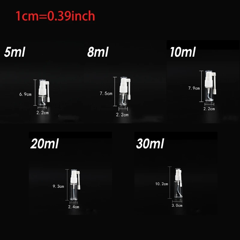 10Pcs Clear Roatation Empty Spray Bottle Reflillable Elephant Nose Water Sprayer