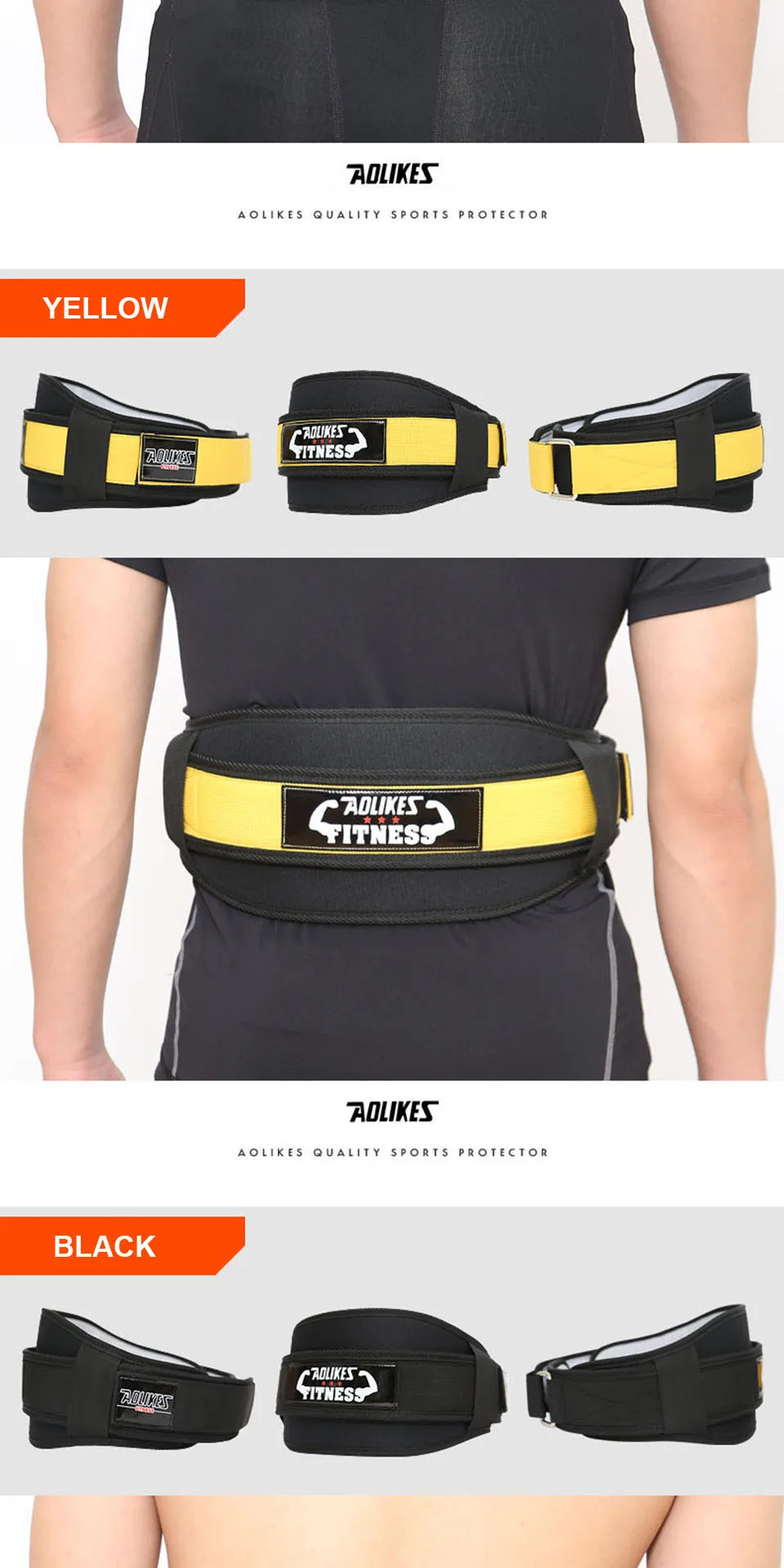 AOLIKES Fitness-Gewichthebergürtel für Männer und Frauen, Gymnastikgürtel für Gewichtheben, Powerlifting, Krafttraining, Kniebeugen – Detail 12