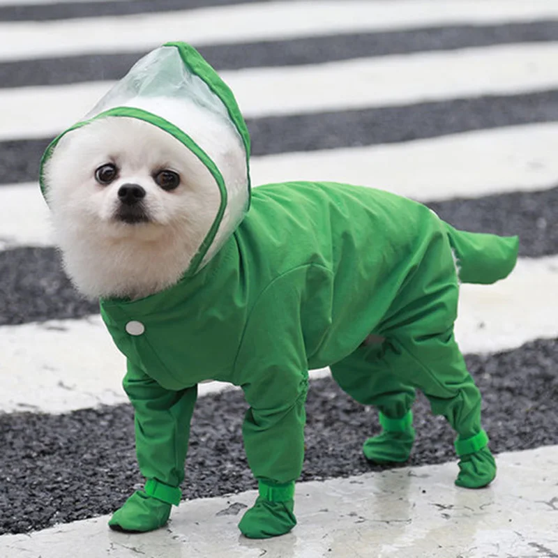 

Pet Dog Raincoat Clothes Small Dog Waterproof Jumpsuit Overalls Clothing Jacket Yorkshire Poodle Pomeranian Puppy Dog Rain Coat