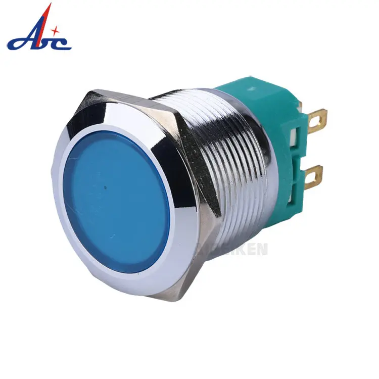 12V Red LED Lighted 19mm Metal Indicator Light IP67 IK10 Waterproof Anti-vandal Pilot Lamp