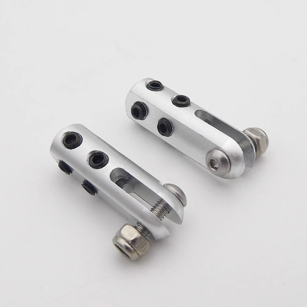 2PCS Metal Servo Arm Linkage Joint 2.5mm Tie Rod End Clevis Steering Rudder Joint for RC Boat Airplane Car Equipment Box