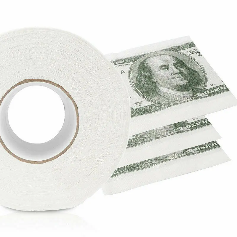 Toilet Paper $100 Dollar Humour Toilet Paper Bill Toilet Paper Roll Novelty Gag Gift Funny Gag Gift hot