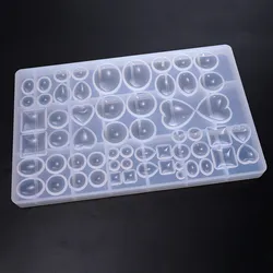 Various Shapes Large Silicone Mold Resin Jewelry DIY Assorted Heart Oval Square Teardrop Round Dome Cabochon Epoxy Resin Molds