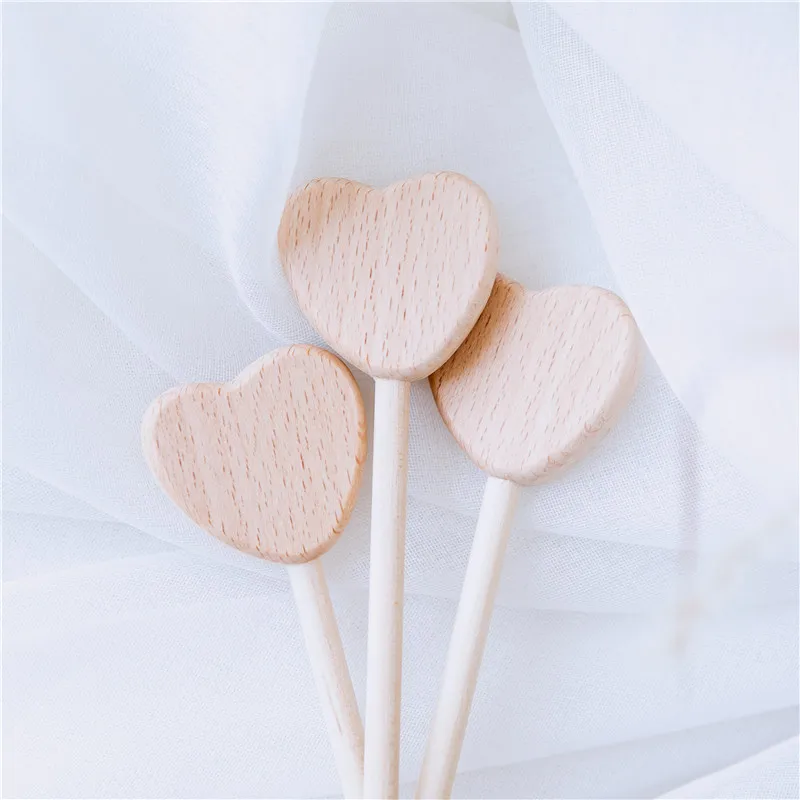 1 pc baby toy love wooden magic  wand Moon wooden magic wand wooden bell kids Toys Baby Rattles For Kids Gift 2020 Hot Sale