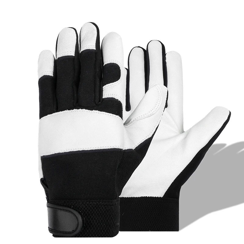 

HENDUGLS 5pcs Winter Anti Impact Safety Working Gloves Sheepskin Thickening Winter Warm Leather Men's Shockproof Gloves 5600