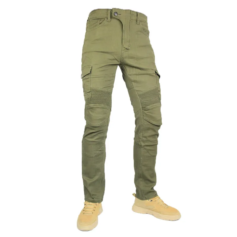 MOTORPOOL UBS06 Jeans Leisure Motorcycle Men\'s off-road Outdoor Jean/cycling Pants With Protect Equipment Knee Pads Summer Ride