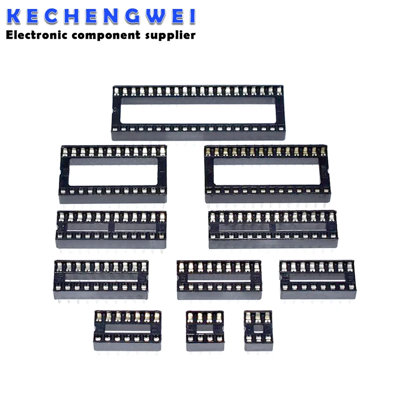 10 SZTUK Gniazda IC DIP6 DIP8 DIP14 DIP16 DIP18 DIP20 DIP28 DIP40 złącze pinowe Gniazdo DIP 6 8 14 16 18 20 24 28 40 pin