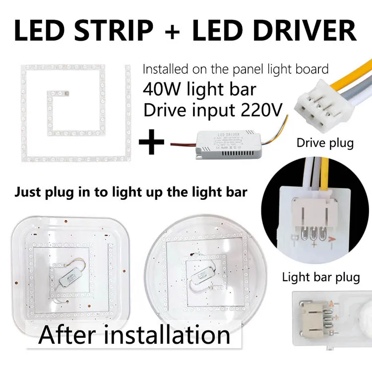 40W LED Panel Lights SMD Module Lamp Energy Saving AC220V Square Ceiling Lamp Board Replace Light Source Convenient Installation