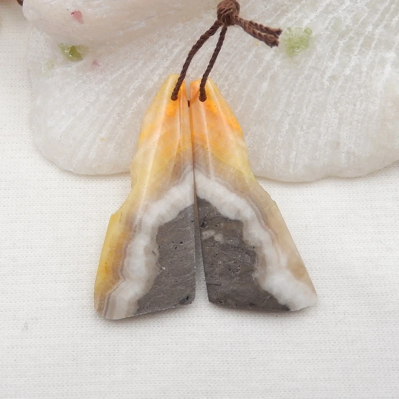 Natural Bumble Bee Stone fashion woman Earring,Jewelry Earrings Accessories,36x16x4mm7g