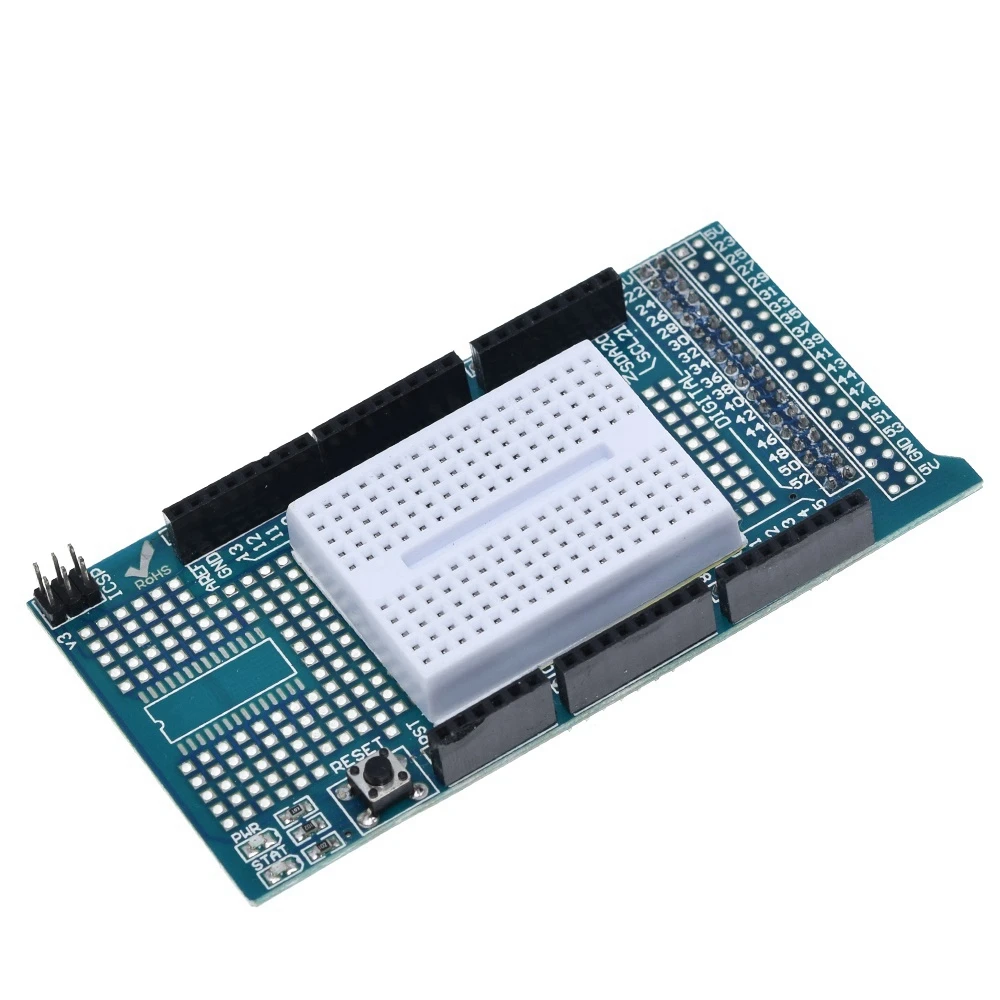 TZT MEGA 2560 R3 Proto Prototype Shield V3.0 Erweiterungsplatine + Mini-Steckbrett mit 170 Verbindungspunkten für Arduino DIY – Detail 2