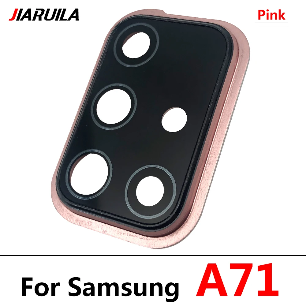 NEW Lens with Frame For Samsung A71 A715 A715F A31 A41 A51 Housing Back Camera Glass Lens With Cover Frame Holder +Tool