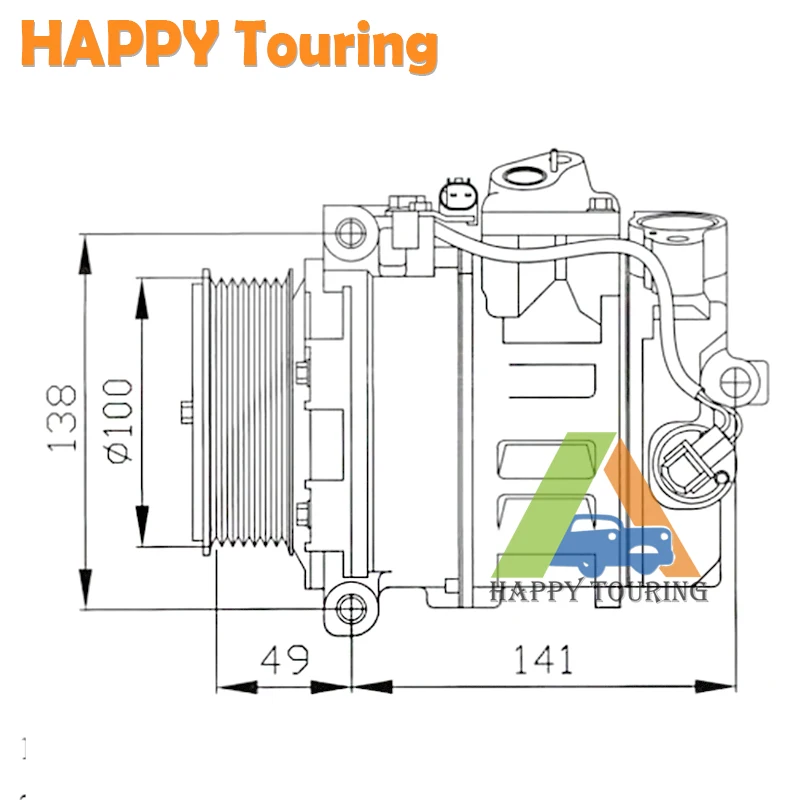 For Mercedes w164 compressor ac for mercedes ml W164 GL320 ML320 R350 471-1595 002-230-58-11 0022305811 65633048039