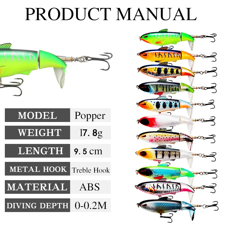 Whopper Plopper – Señuelo de superficie de cola giratoria - imagen 3