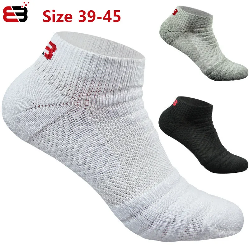 

3 pairs Men Short Socks Gifts for Mens 100 Cotton Thick No Show Breathable Damping Towel Bottom Sports Running Casual sock