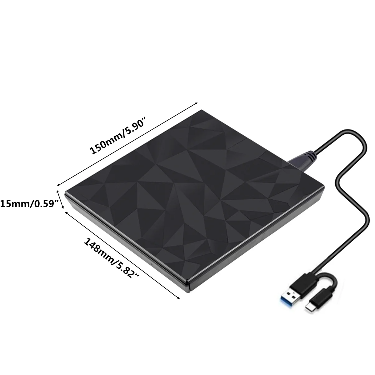 Imagem -04 - Leitor e Gravador de cd com Entrada Usb 3.0 Gravador e Gravador de Dvd Drive de cd e cd com Alta Velocidade para Win7 10