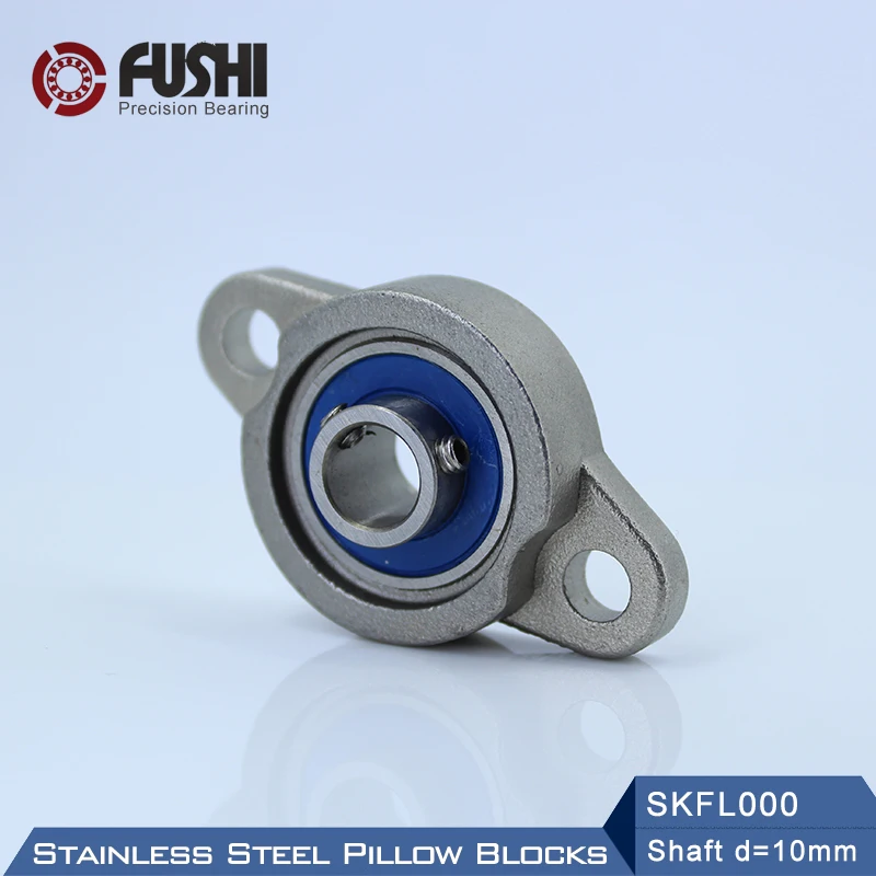 SKFL000 Bearing Shaft 10mm ( 1 Pc ) SSKFL000 Stainless Steel Pillow Block S KFL000 10 mm Bearings