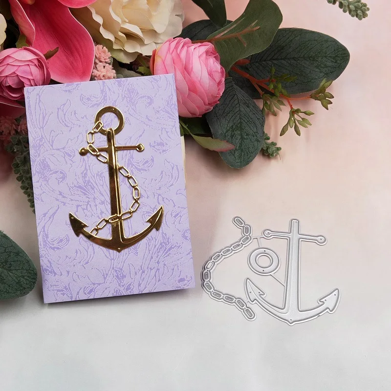 New Anchor Metal Cutting Dies Ocean Ship Embossing Stencil for DIY Scrapbooking Card Decorative