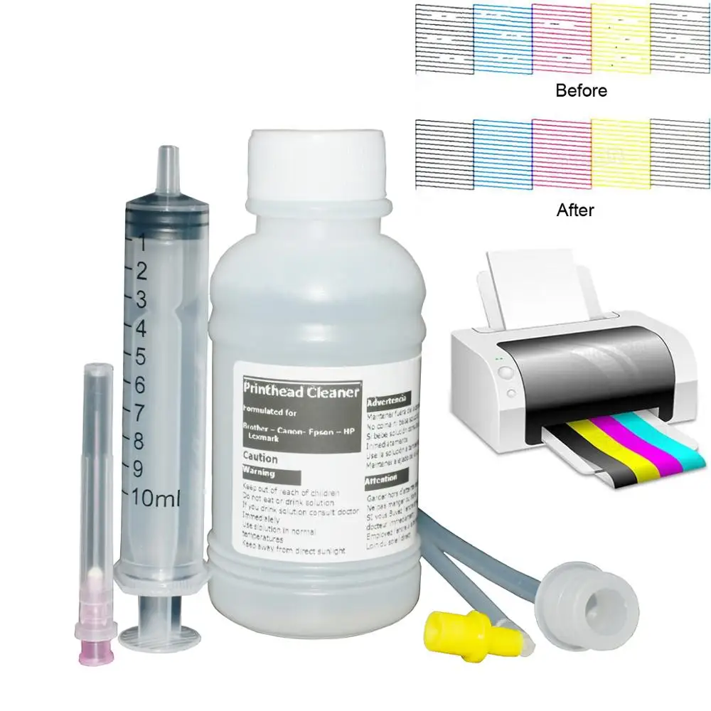 Kit de Livres de Tête d\'Impression Liquide pour Sublimation Encre Pigmentée, 100ml, pour Epson IL Brother Lexmark Hp