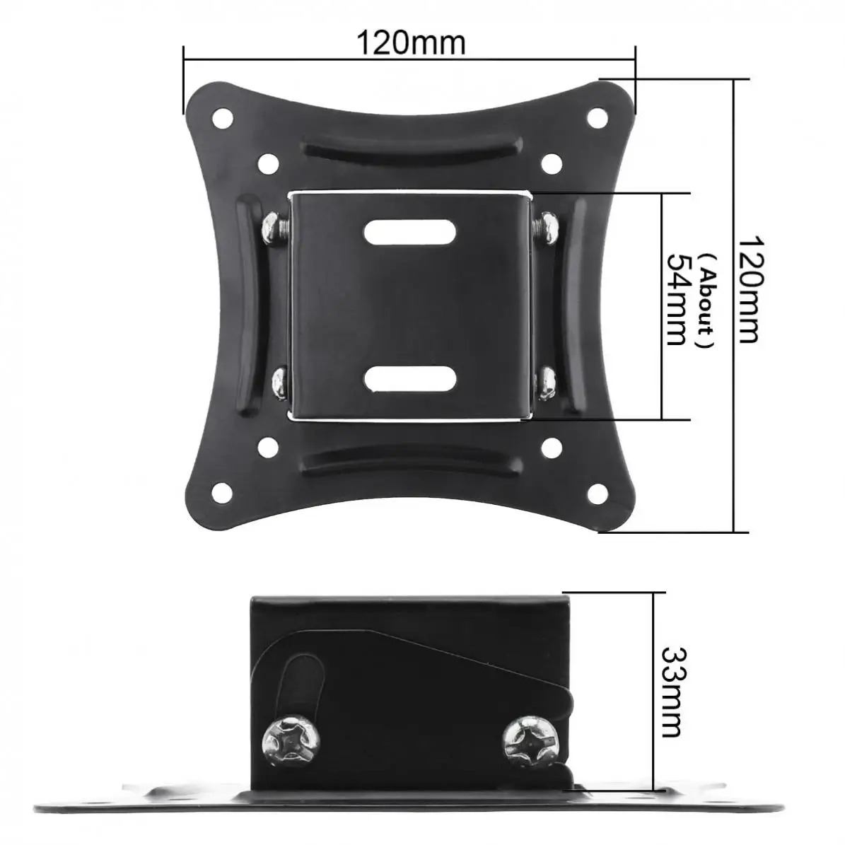 TV Wall Mount Bracket Fixed Flat Panel TV Frame Support 15 Degrees Tilt Angle for 14-26 Inch LCD LED Monitor Flat Panel