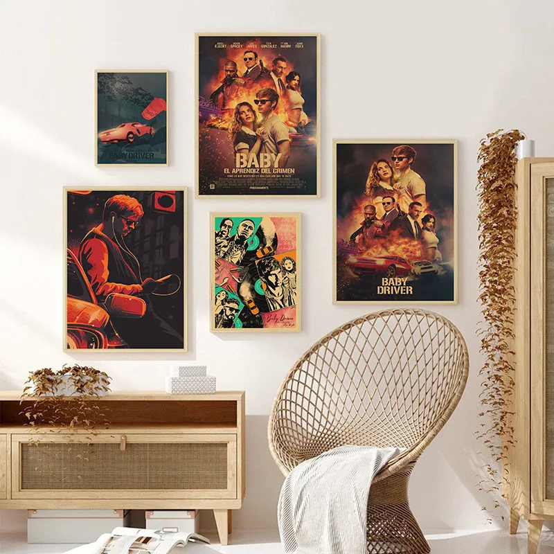 الأفلام الكلاسيكية سائق الطفل كرافت ورقة الملصقات والمطبوعات صور على الحائط خمر المشارك ديكور المنزل ديكور