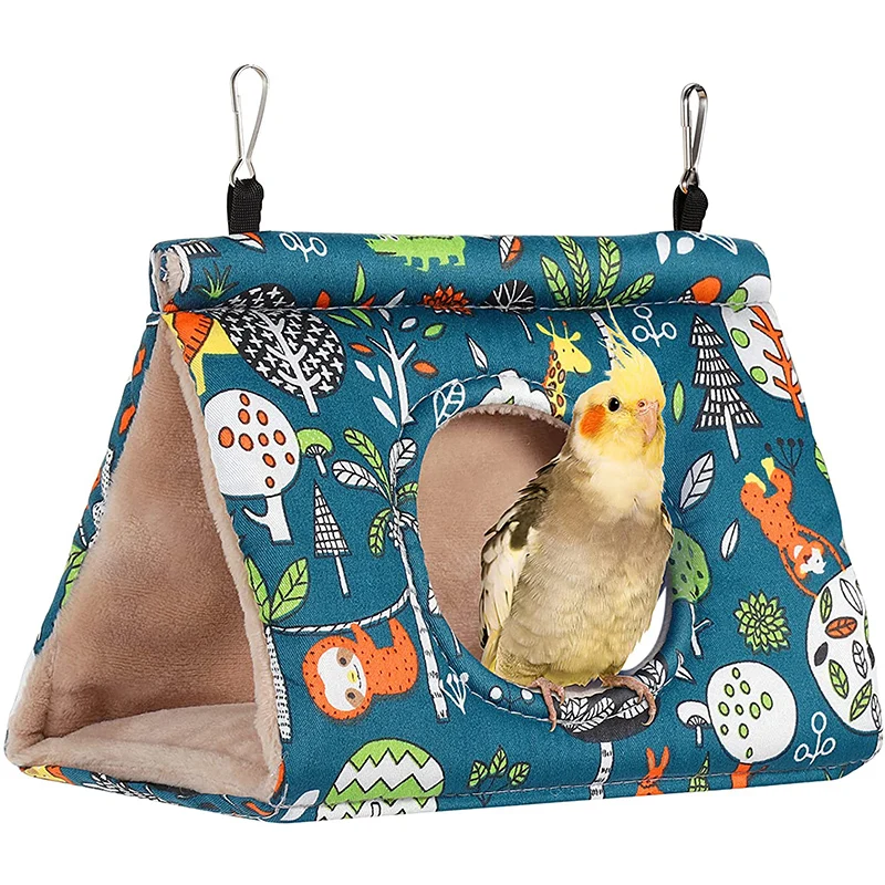 Pet Supplies Winter Warm Bird Nest House Hanging Hammock Velvet Shed Hut Cage Birds Hideaway Sleeping Bed for Parrot Cockatiels