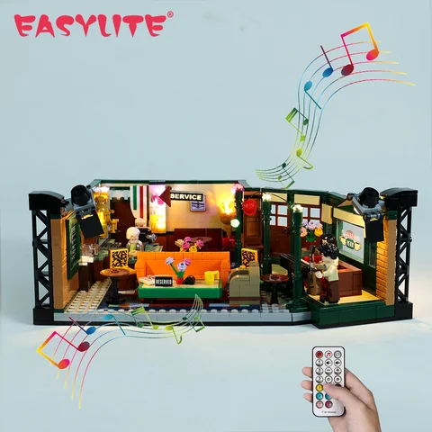 EASYLITE LED 라이트 업 키트 아이디어 시리즈 21319 친구 Central Perk 커피 숍 텔레비전 빌딩 블록 장난감 세트 모델 없음