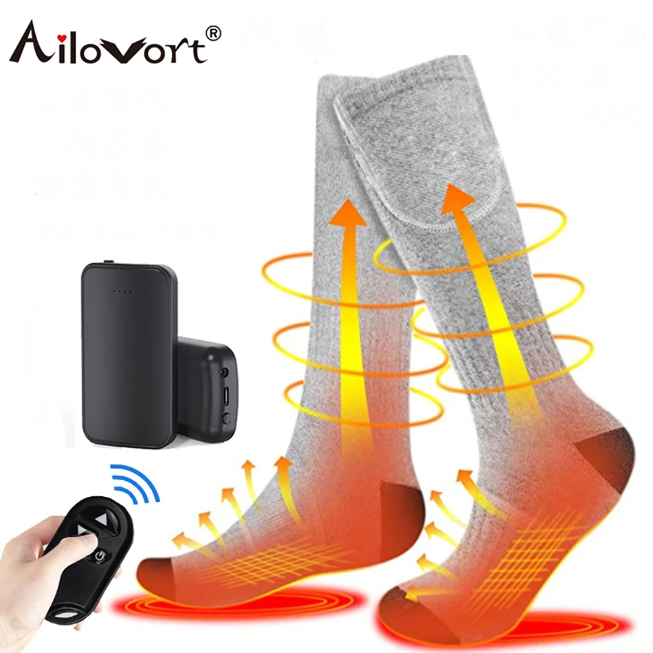 

Wifi Winter Remote Control Heated Socks Best Rechargeable Battery Operated Electric Socks Unisex Foot Warmers Thermal Ski Socks