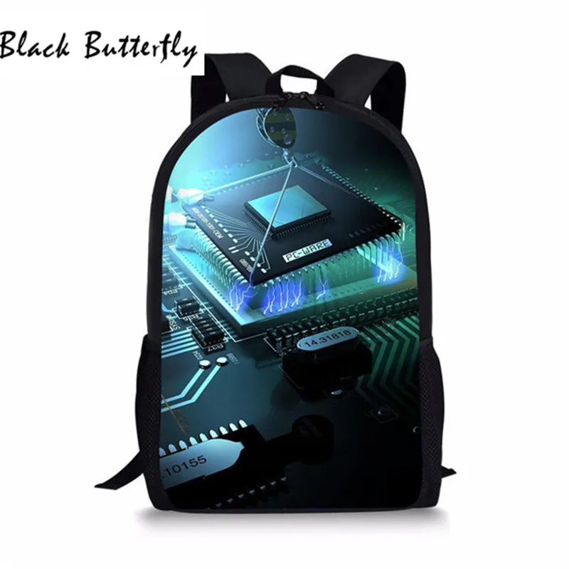 School Bags For Boys Printing Music Punk Radio Adorable travel bag soccers bags for teenage boys School Bags mochila escolar