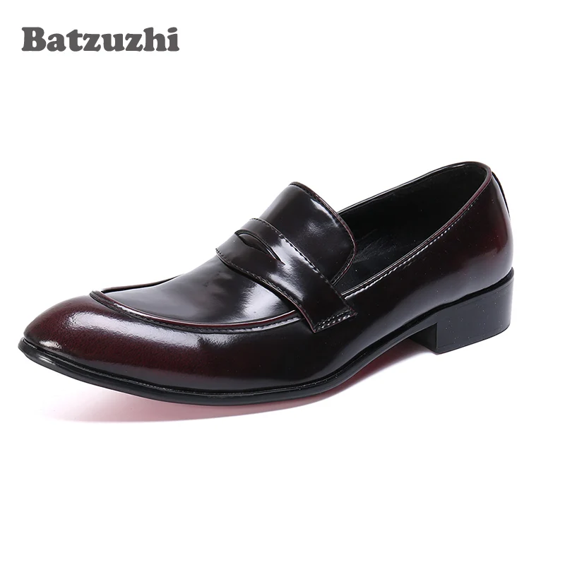 

Batzuzhi Formal Men Dress Shoes Genuine Leather Business Shoes Zapatos Hombre Slip On, Big Sizes US6-12, EUR38-46