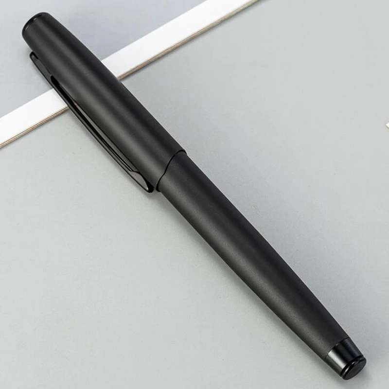 2022 High Quality Metal 183 Ball point Pen Frosted Black Signature Elegante Stationery Office School Supplies Ink Pens New