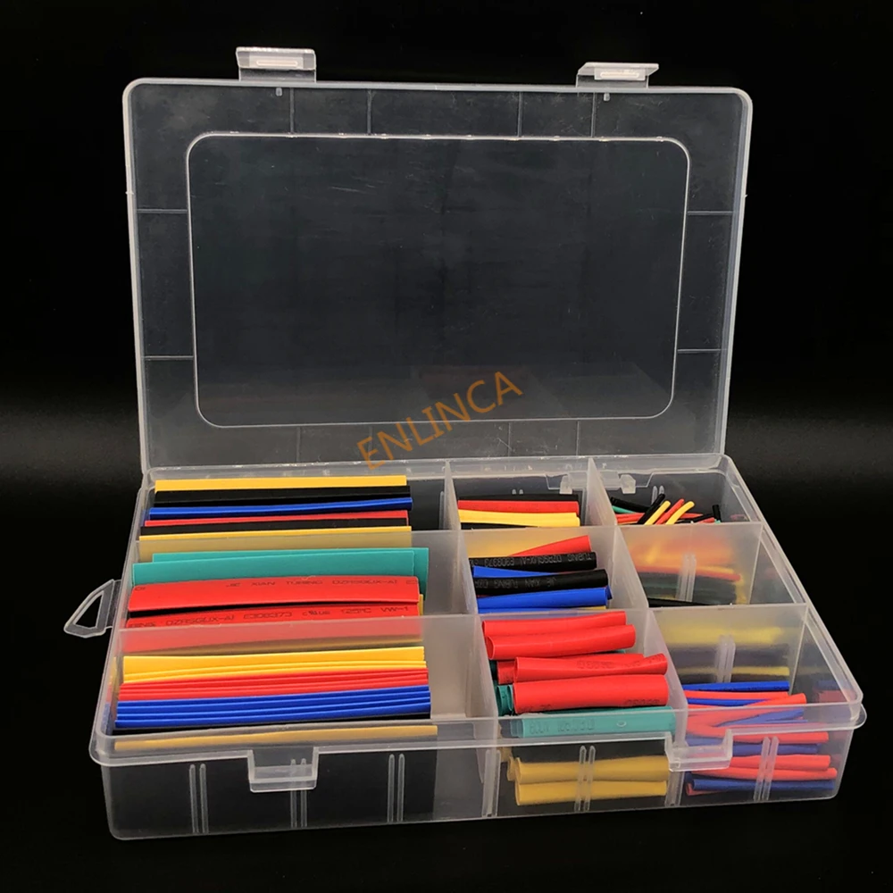 328PCS Heat Shrink Tube Tubing Insulation Shrinkable Tube Assortment Electronic Polyolefin Wire Cable Sleeve Kit