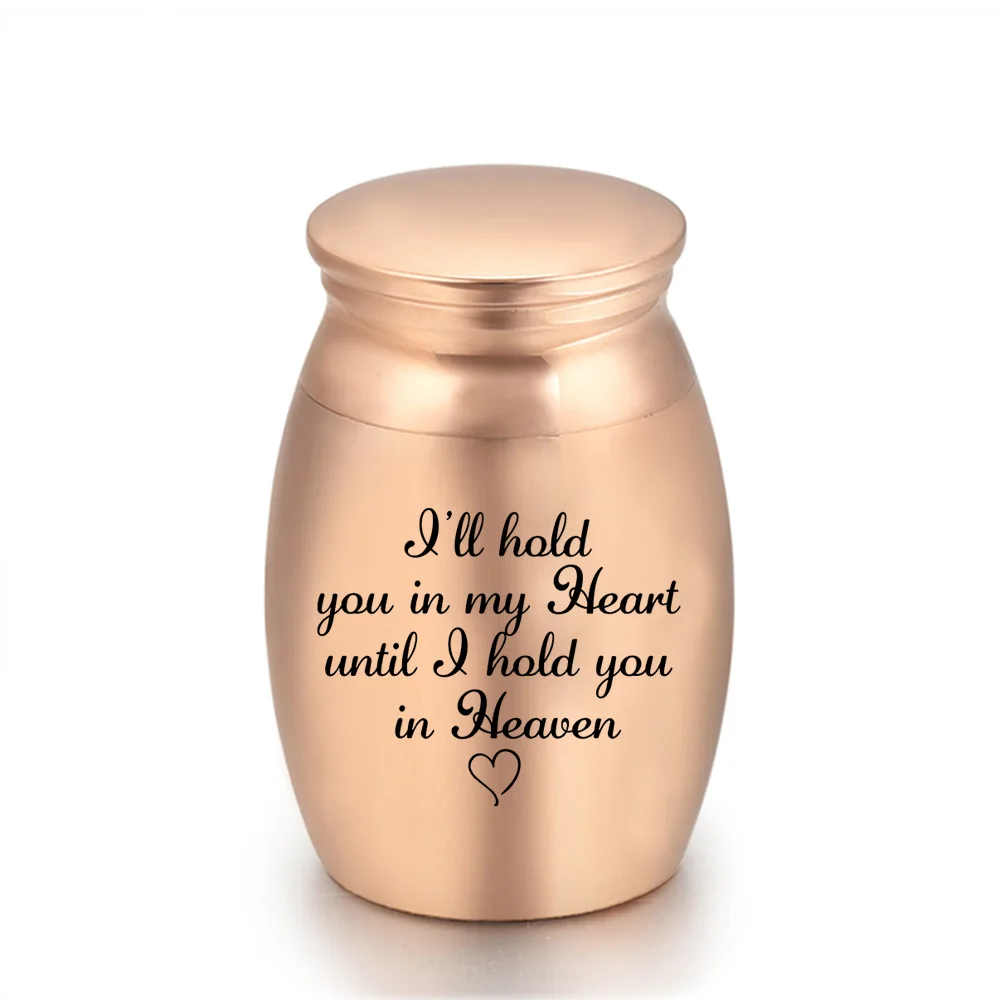 Beautiful Life Memorial Urns , Human/Pet Cremation Urn Small Aluminum - I Will Hold You in My Heart Until I Hold You in Heaven