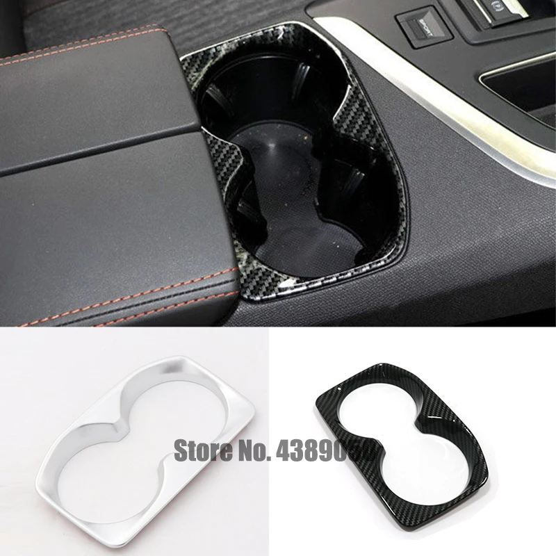 

ABS Carbon fiber Car Front water cup frame decoration Cover Trim Car styling For Peugeot 3008 GT 5008 2nd 2017-2021 accessories