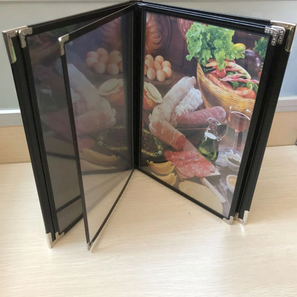 Recipe Book Hotel Transparent Recipe Pvc Shell making A4 Loose-Leaf Menu This Meal Card Holder