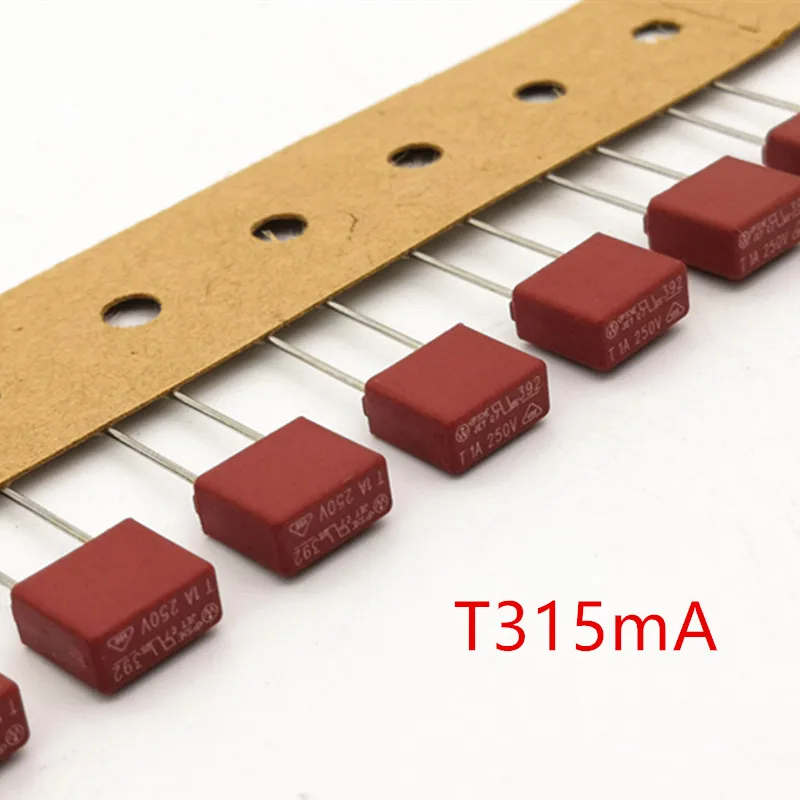 (1000 pcs/lot) T315mA 250V TE5 Slow Blow Subminiature Fuse, UL VDE RoHS Approved, 315mA, 0.315Amp.