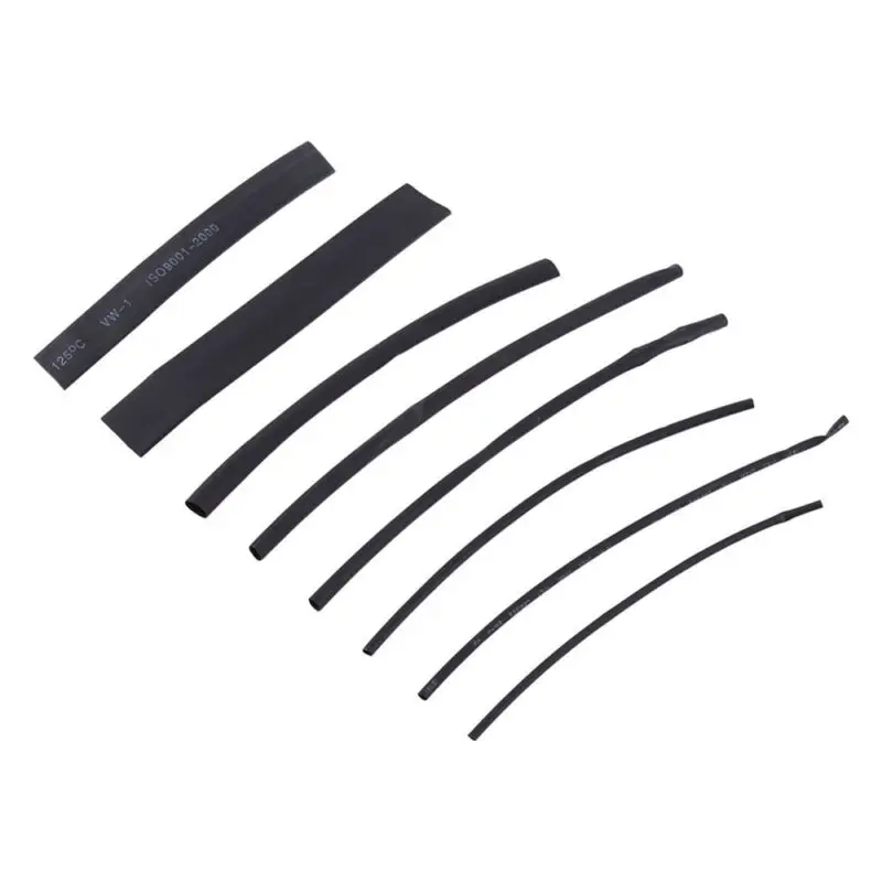 Dia 1Mm 1.5Mm 2Mm 3Mm 4Mm 5Mm 8Mm 10Mm 2 Kali Tabung Panas Menyusut Pipa Dinding Hitam Tebal Tahan Air Segel 1 Meter