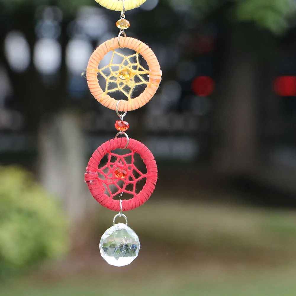 1PCS handmade suncatcher chakra Álom Fogójátékos vel 20mm Ólomkristályüveg Csillár golyós Prizma színei Rainbow Feng Shui Medál