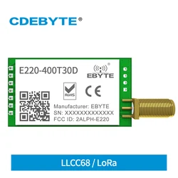 LLCC68 LoRa Wireless Module 433MHz 470MHz 30dBm Long Range 10km RSSI CDEBYTE E220-400T30D SMA-K DIP UART Transmitter Receiver