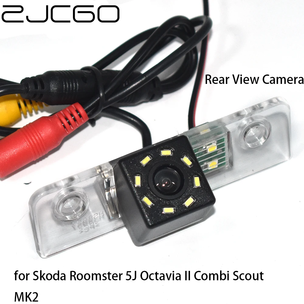 

ZJCGO CCD HD Car Rear View Reverse Back Up Parking Waterproof Camera for Skoda Roomster 5J Octavia II Combi Scout MK2