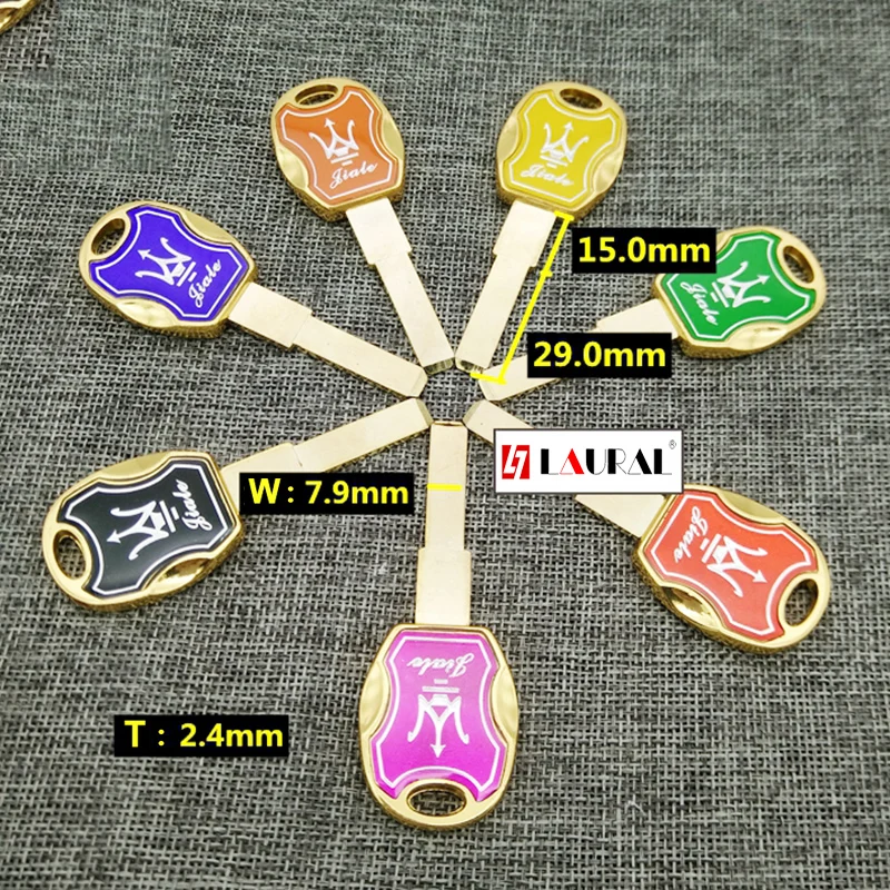 Najlepsza jakość Cylinder zamka Dom Dom Losowe kolorowe wykroje Materiały ślusarskie Puste klucze 10 sztuk/partia