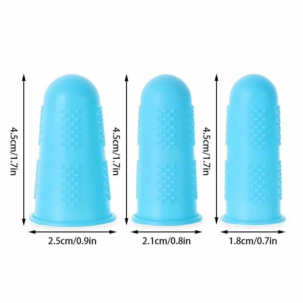 5PCS Silicone Finger Protector Ring Handworking Needle Thimble Needles Craft DIY Sewing Tools Accessories Finger Sleeve