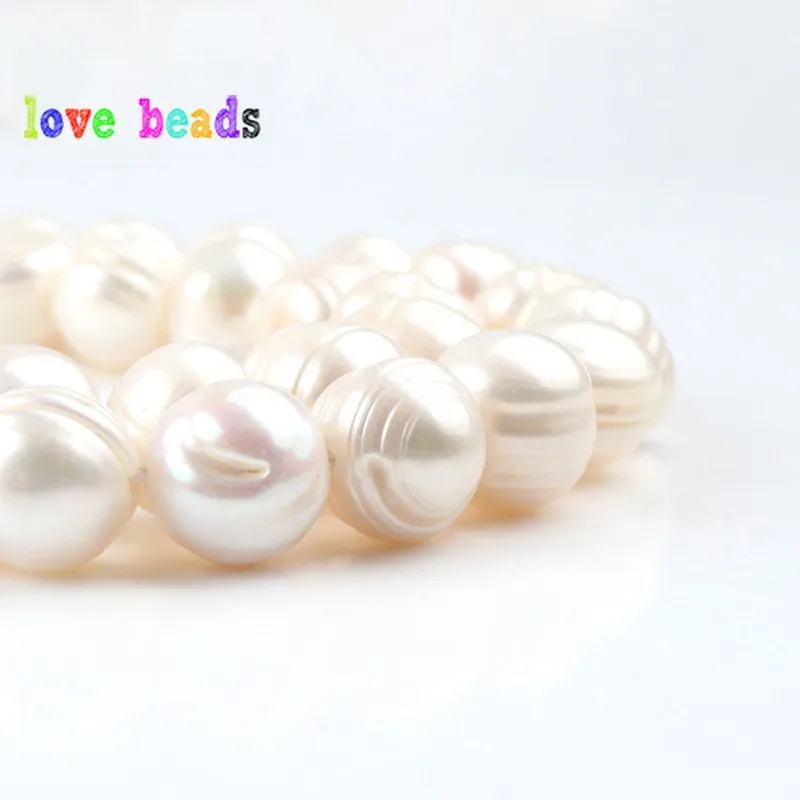 AAA Natural Pearls Beads 12-13mm Real Freshwater Pearl Bead Loose Pearl For DIY Bracelet Necklace Jewelry Making 14\