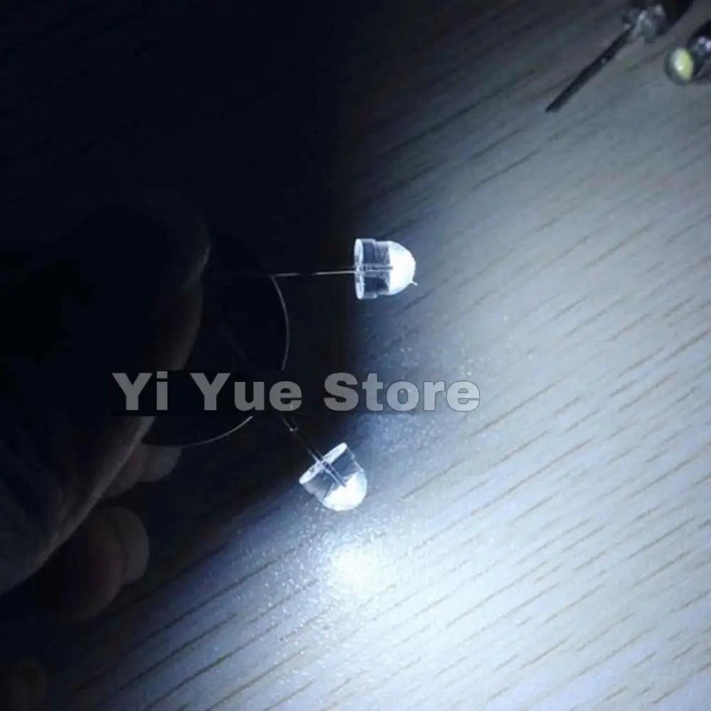 100pcs/lot 5MM F5 white 1600-2000MCD straw hat LED lamp beads super bright 6-7LM Big Chip Light emitting diodes leds DIY lights